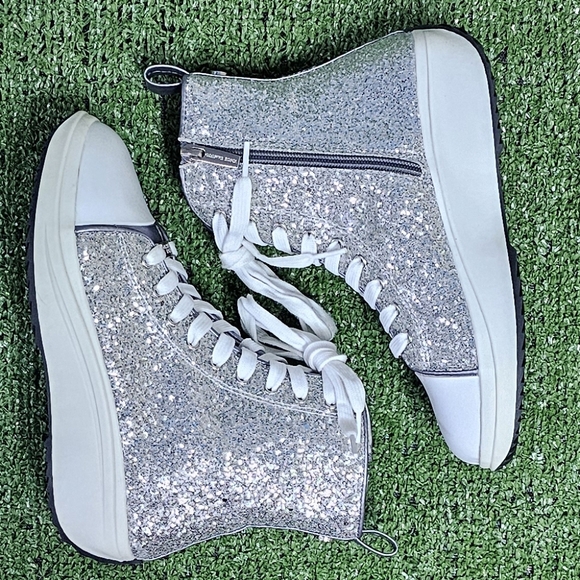 VINCE CAMUTO | GIRLS HIGH-TOP GLITTER PLATFORM SNEAKERS - - Picture 5 of 16